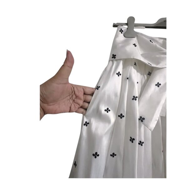 Ulla Johnson Aglae Bow-Detailed Taffeta Midi Skirt, Blanc Sz 4, NWT, $645 MSRP - Picture 14 of 16